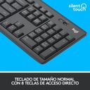 Mouse Y Teclado Logitech MK295 Silent Wireless Negro