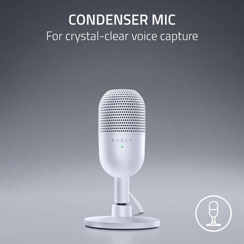 Micrófono Razer Seiren V3 Mini USB Color Blanco