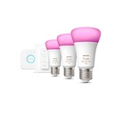 Kit de Inicio Philips Hue E27 Color X3 + Dimmer Switch