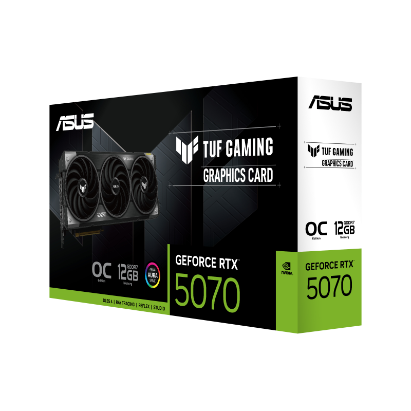 Placa de video Asus TUF Gaming GeForce RTX 5070 OC Edition 12 GB