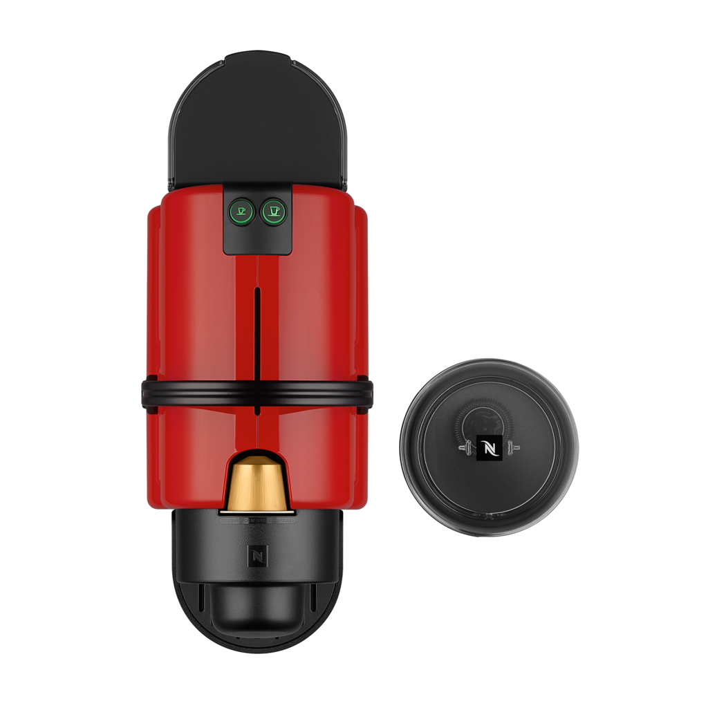 Cafetera Nespresso Inissia Roja + Aeroccino
