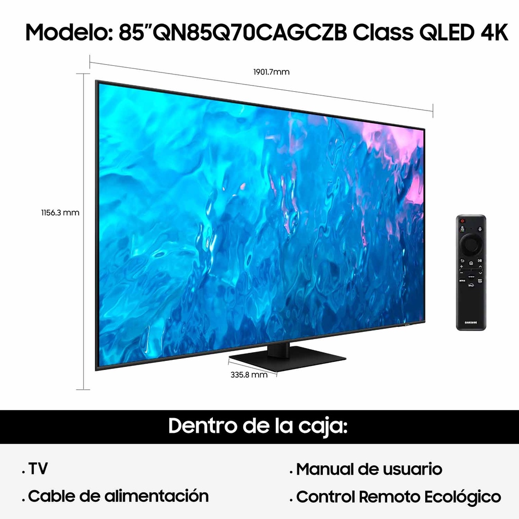 Smart TV Samsung 85" QLED 4K Serie Q70C