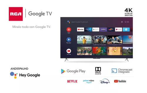 LED SMART TV 55" RCA HD GOOGLE 4K