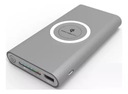 Cargador Portatil Doble Power Bank Inalambrico Qi 10000 Mah Color Gris