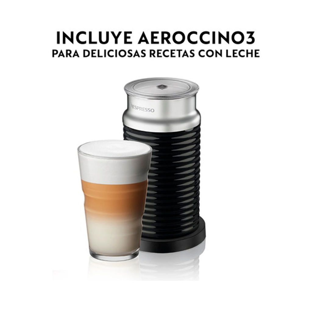 Cafetera Nespresso Essenza Mini Black Mini + Aeroccino Black