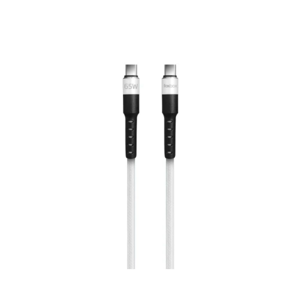 Cable Round Pro FOXBOX USB C a USB C 1.25M Blanco