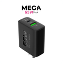 Cargador 65W Foxbox Mega Negro Con Cable