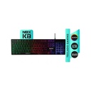 Teclado Gaming Nbx Ultra Slim Rainbow Negro Español