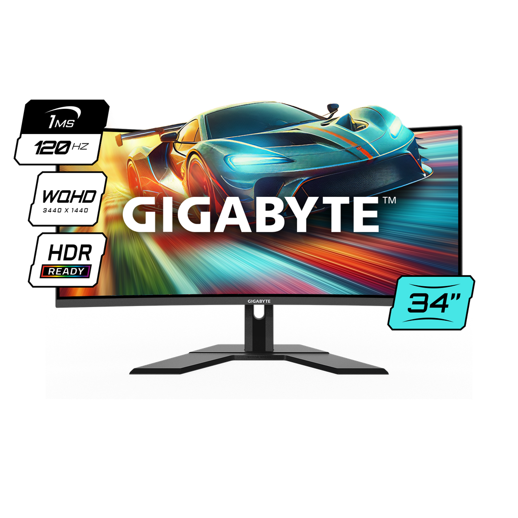 Monitor Gigabyte Curvo 34" WQHD 120HZ/OC135HZ