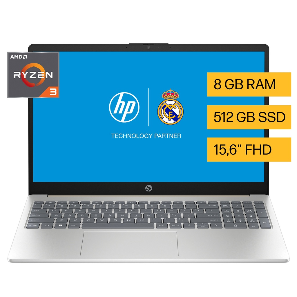 Notebook Hp 15-fc0075la Amd Ryzen 3 7320u 8gb 512gb 15.6 FHD Windows 11