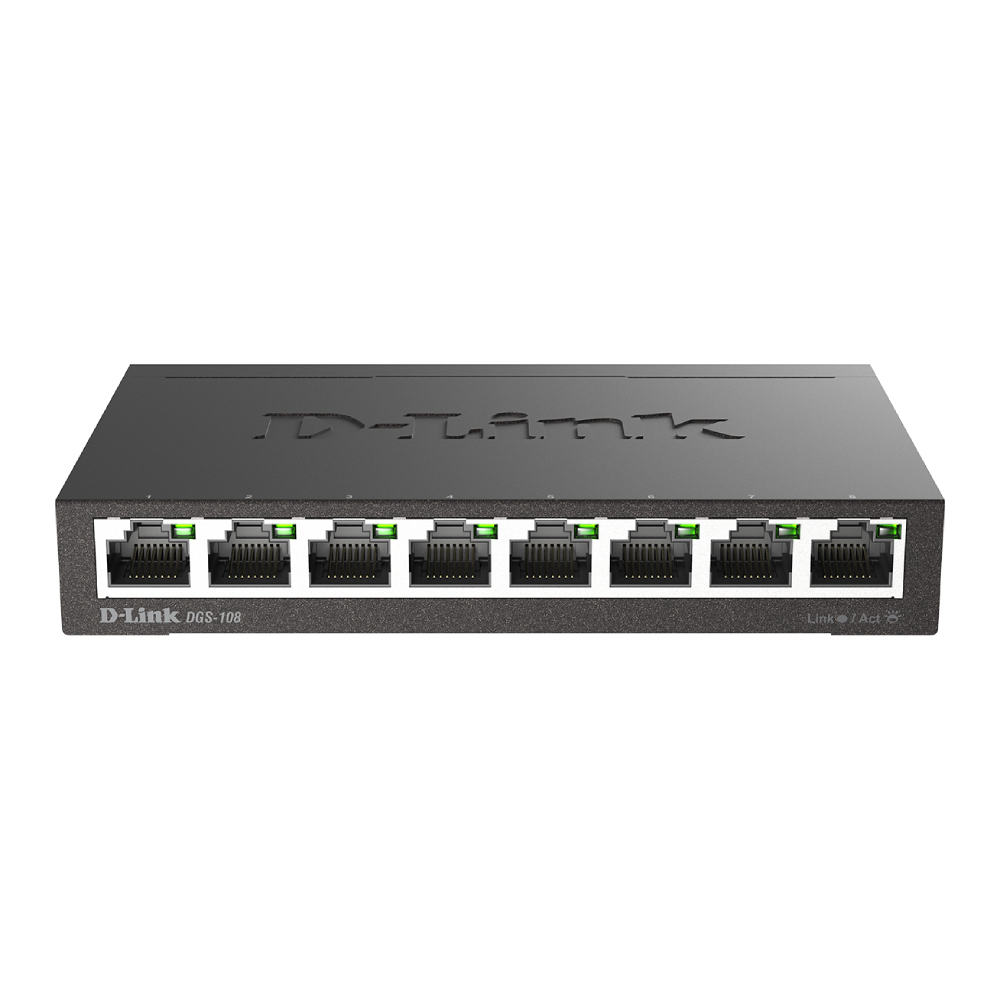 Swtich D-Link DGS-108 Con 8 Puertos Carcasa Metal