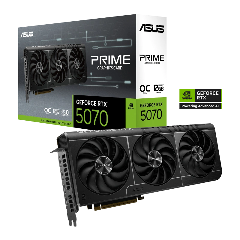 Placa de video Asus Prime GeForce RTX 5070 OC Edition 12GB