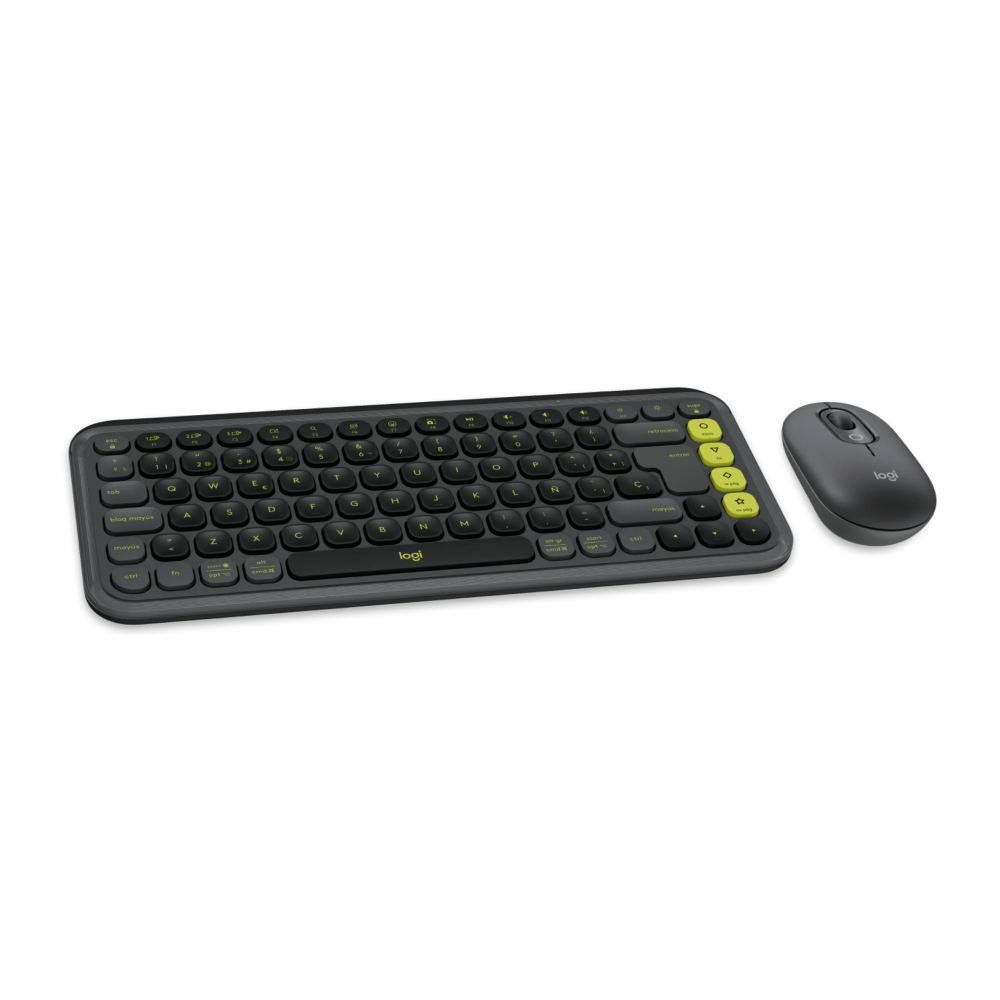 Combo Logitech Teclado y Mouse Pop Icon - Graphite - Español Latino