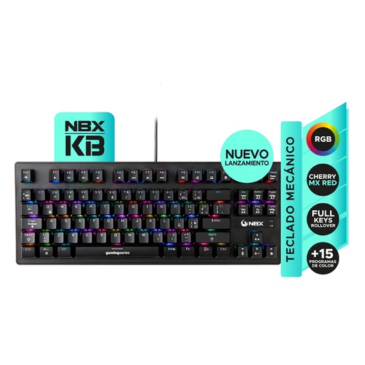[94NBX-KB3000CH] Teclado Nbx Gaming Mecánico Usb Rgb Español Qwerty