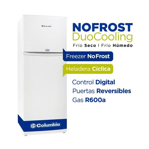 [CHD41D/9] Heladera Columbia No Frost Duocooling Con Freezer 413 Litros Blanca