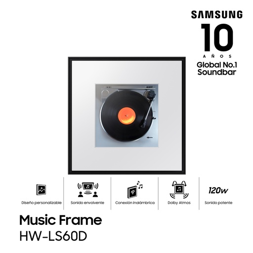 [HW-LS60D] Parlante Samsung Music Frame Color Negro