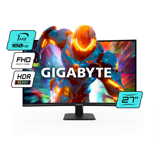 [GS27FC SA1] Monitor Gaming Gigabyte Curvo 27" FULL HD 180Hz 1ms