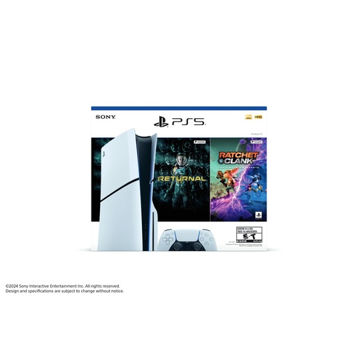 [I1000038910] Consola Sony Playstation 5 Slim Standard 1Tb - Incluye 2 juegos (Returnal + Ratchet & Clank)
