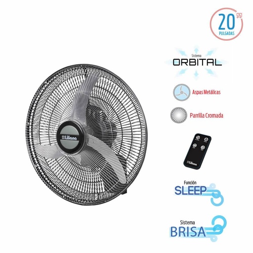 [VWC2016] Ventilador de Pared Orbital 20" Liliana - Parrilla Cromada